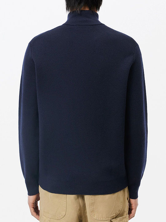 Lacoste Men's Knitted Cardigan with Zipper Navy Blue