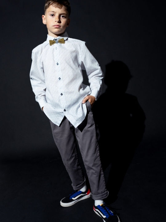 Παιδικό Πουκάμισο Μακρυμάνικο Λευκό