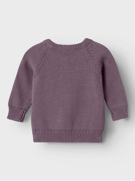 Name It Kids Cardigan Knitted Purple