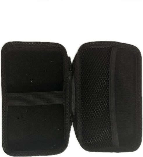 Carcasă pentru pipă de trabuc cu fermoar, neagră, 17x9cm