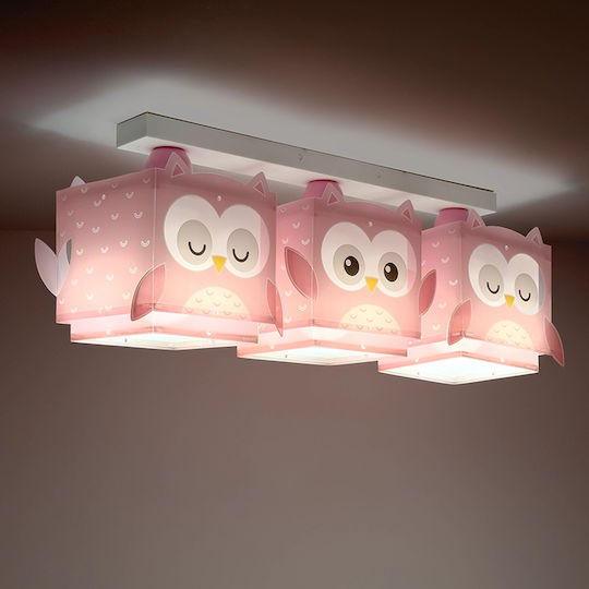 Ango Kronleuchter Kinderdeckenleuchte Deckenleuchte montieren 15W mit Fassung E27 Rosa 20.5cm