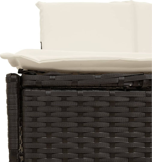 Jacuzzi-Rahmen Schwarz Synthetisches Rattan + Massives Akazienholz Schwarz 3270638