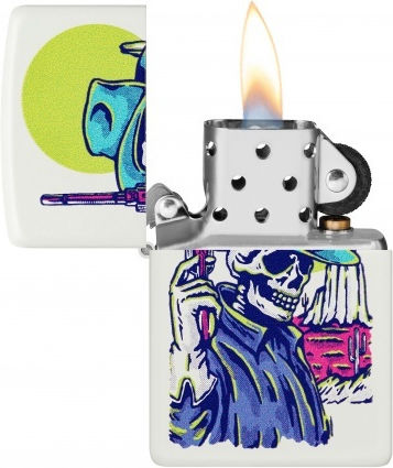Zippo Ангажимент Пламък Ветроустойчив в Бял цвят