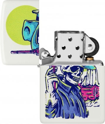 Zippo Ангажимент Пламък Ветроустойчив в Бял цвят