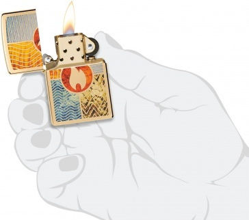 Zippo Four Windproof Plasma Lighters in Bronze Color