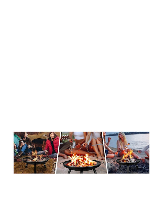 Outdoor Fireplace Terrace Garden Steel 70x59x29cm R