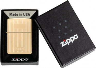 Zippo Logo Brichetă Flacără În Culoare Aurie