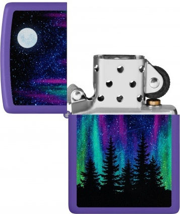 Zippo Lights Αντιανεμικός Αναπτήρας Φλόγας σε Μωβ χρώμα