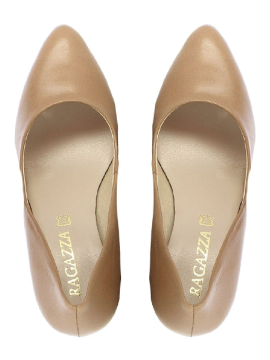 Ragazza Leder Pumps Beige