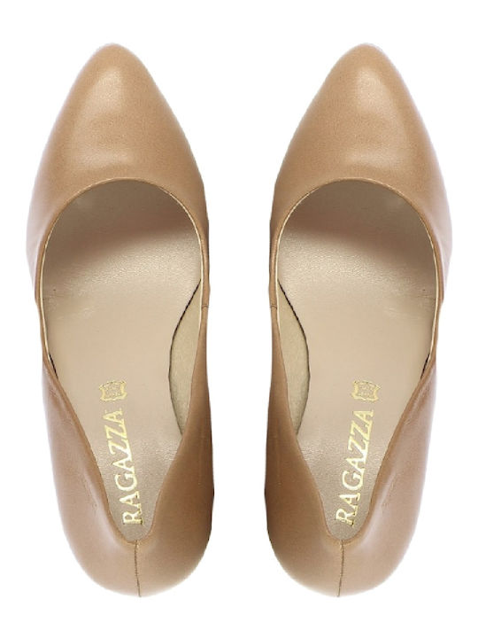 Anatomic Leather Soft Beige Heels