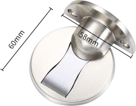 Magnetic Door Closer Zola Stainless Steel 5 Mm Thickness Silver