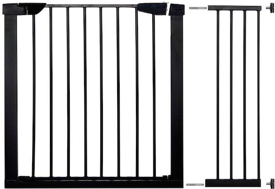 Safety Gate Stairs Adjustable 103-110 Cm Steel Black