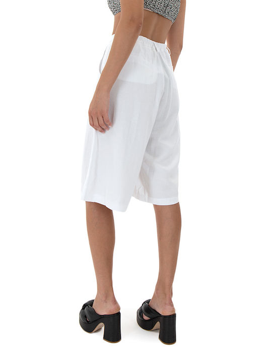 Baker's Dozen Women's Bermuda Shorts Linen White