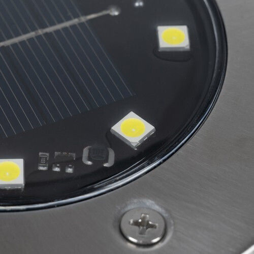 Cold Light Solar Lamp Set Ubx 8 Leds Waterproof Ip 65 Light Sensor Ground Mounting