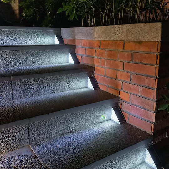 Set 2 Solar-LED-Lampen UBX Treppen-Dämmerungssensor IP67 0,3 W 8x8x5,5 cm Schwarz