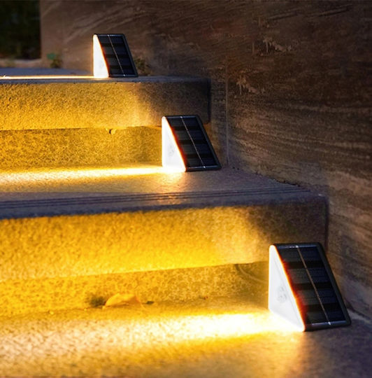 Set 2 Solar-LED-Lampen UBX Treppen-Dämmerungssensor IP67 0,3 W 8x8x5,5 cm Schwarz