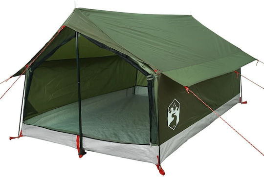 vidaXL Къмпинг шатра Зелен за 2 Човека 200x124x98см. Маслинено - Зелено