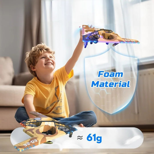 Iuni E0-26 Avion cu Telecomandă Bombardier Invizibil Acrobații 360° Giroscop Rezistent la Impacturi Luminile LED