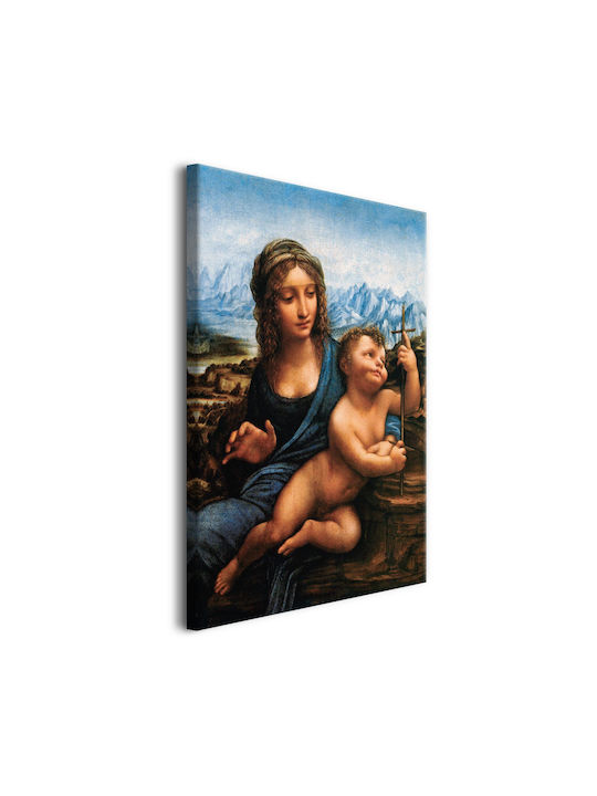 Αναπαραγωγή Leonardo Da Vinci Πίνακες Ζωγραφικής Καμβά Madonna Μια Μπουκιά 80x120