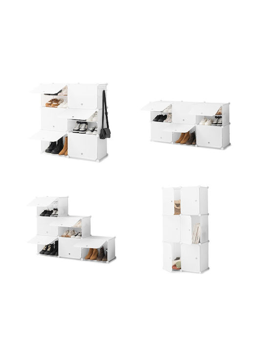 Portable Modular Shoe Rack for 20 Pairs Innovagoods White V0103904