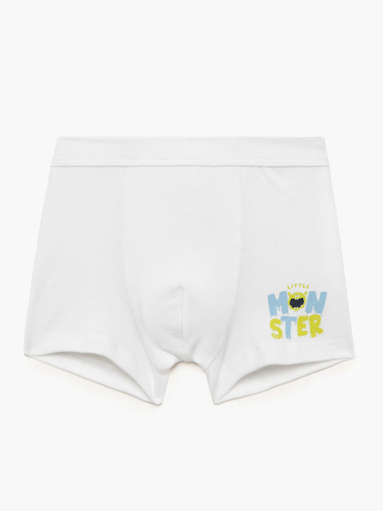 Minerva Little Monster Boxer pentru copii Alb