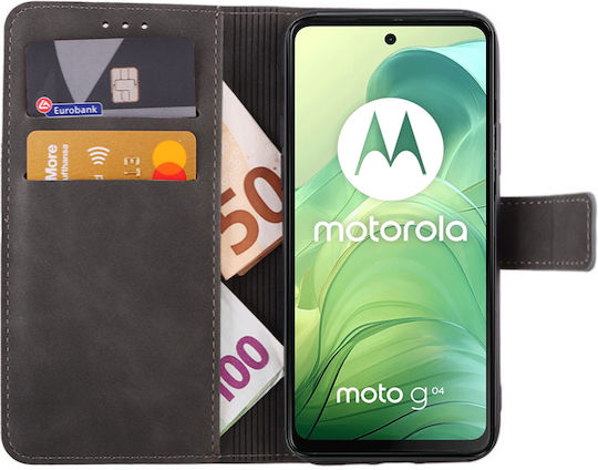 Lime Wallet Synthetic Leather Gray (Motorola Moto G04, Motorola Moto G24)