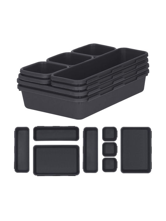 Organizator pentru Sertar de Bucătărie 8 Piese Negru