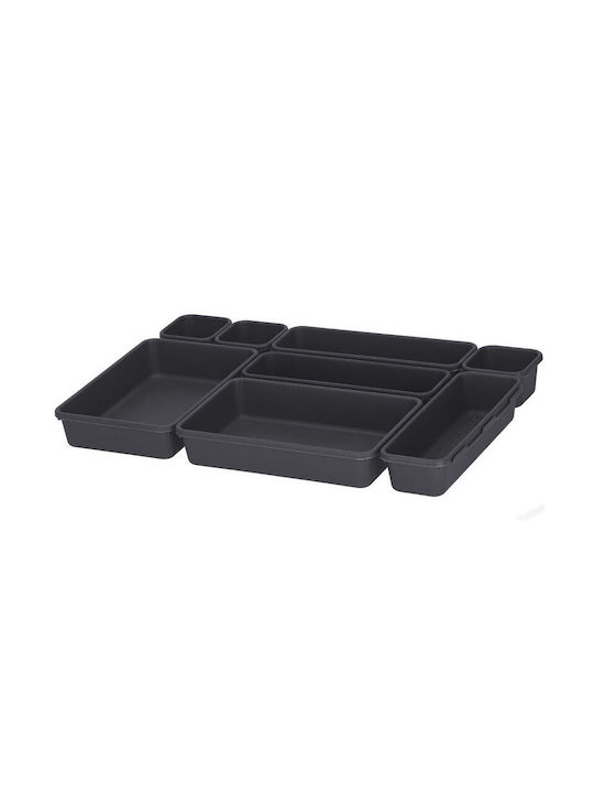 Organizator pentru Sertar de Bucătărie 8 Piese Negru