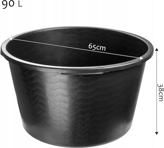 Kadax Round Construction Container Bowl 90 L