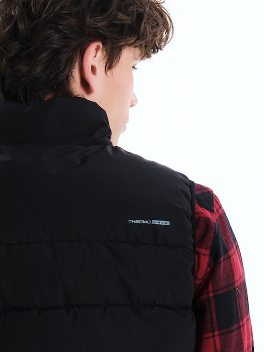 Sleeveless Winter Jacket Puffer Black