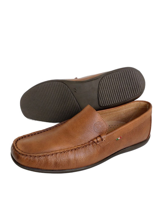 Δερμάτινα Ανδρικά Loafers σε Ταμπά Χρώμα