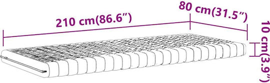vidaXL Μονό Στρώμα 80x210x10cm