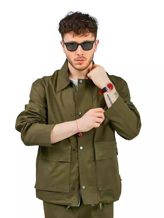 Azalea Herrenjacke mit Knöpfen Khaki