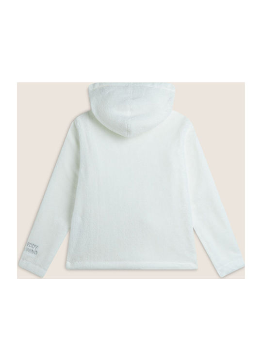 Freddy Short Women's Cardigan with Zipper White