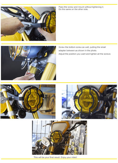 Moto Discovery Motorcycle Headlight Protector Honda Monkey Transparent