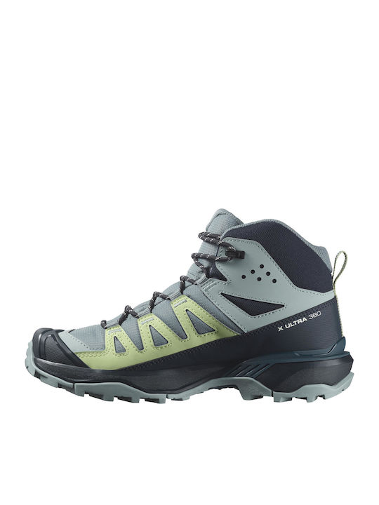Salomon X Ultra 360 Mid GTX Damen Wanderschuhe Wasserdicht mit Gore-Tex-Membran Graue