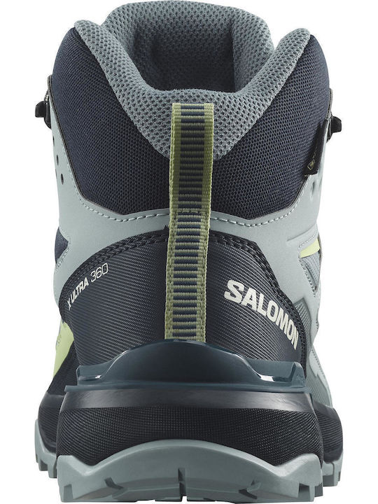 Salomon X Ultra 360 Mid GTX Damen Wanderschuhe Wasserdicht mit Gore-Tex-Membran Graue