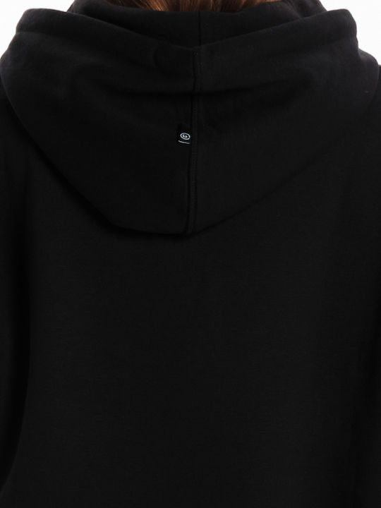 Women's Sweatshirt Hooded Black