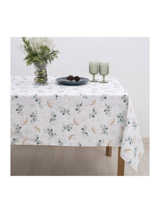 Dimeco Christmas Tablecloth White L135xW180cm 1pcs