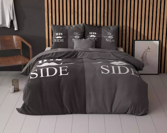 Sleeptime Duvet Cover Set Queen with 2 Pillowcases 240x220 Black
