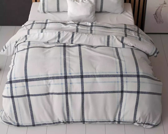 Sleeptime Duvet Cover Set Queen with 2 Pillowcases 240x220 White