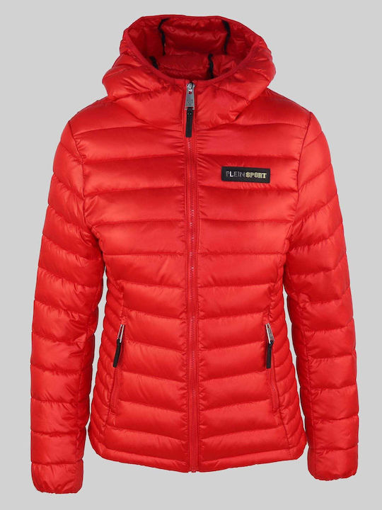 Plein Sport Men's Winter Bomber Jacket Red