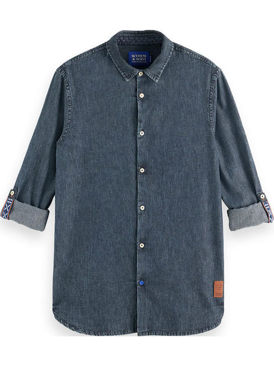 Μακρυμάνικo Τζιν Πουκάμισο Washed Black