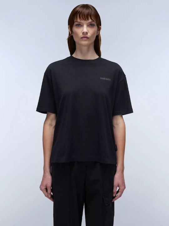 S-bise Дамски Атички T-shirt Черно