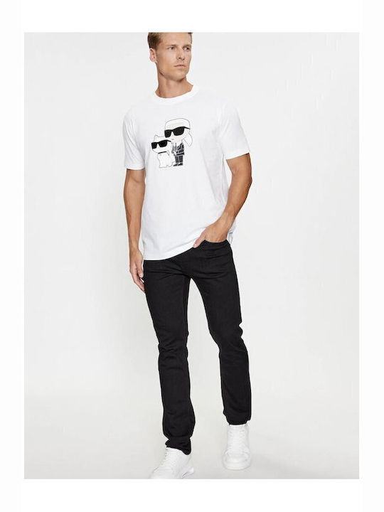 Karl Lagerfeld Herren T-Shirt Kurzarm White