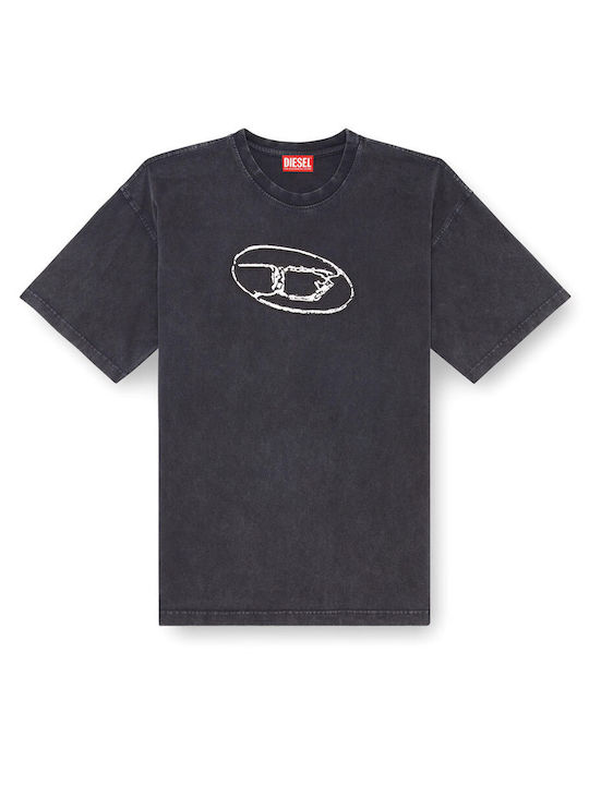 Diesel T-boxt-q22 Herren T-Shirt Kurzarm Black