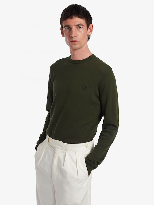 Fred Perry Men's Sweater Dark Green