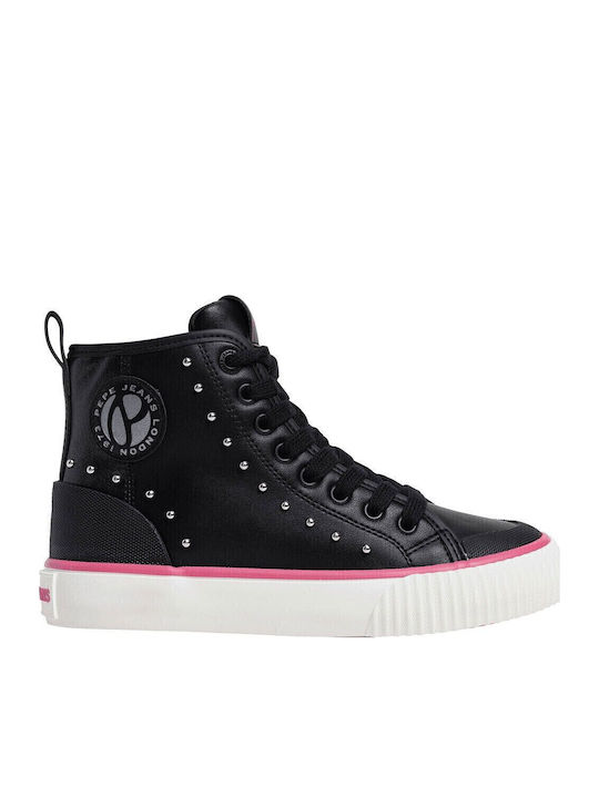 Παιδικά Sneakers High Μαύρα