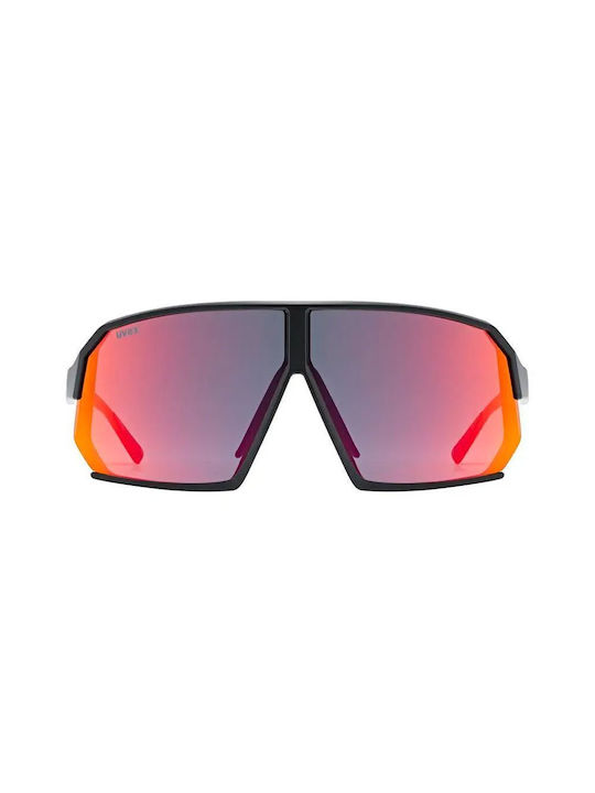 Uvex Sunglasses with Black Plastic Frame and Multicolour Mirror Lens S5330582216