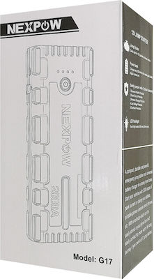 Nexpow Tragbar Autobatterie-Starter 12V mit Power Bank,Powerbank / USB / Φακό